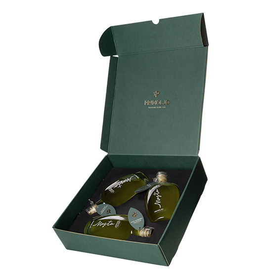 Geschenkbox Natives Olivenöl extra Cuore di mosto